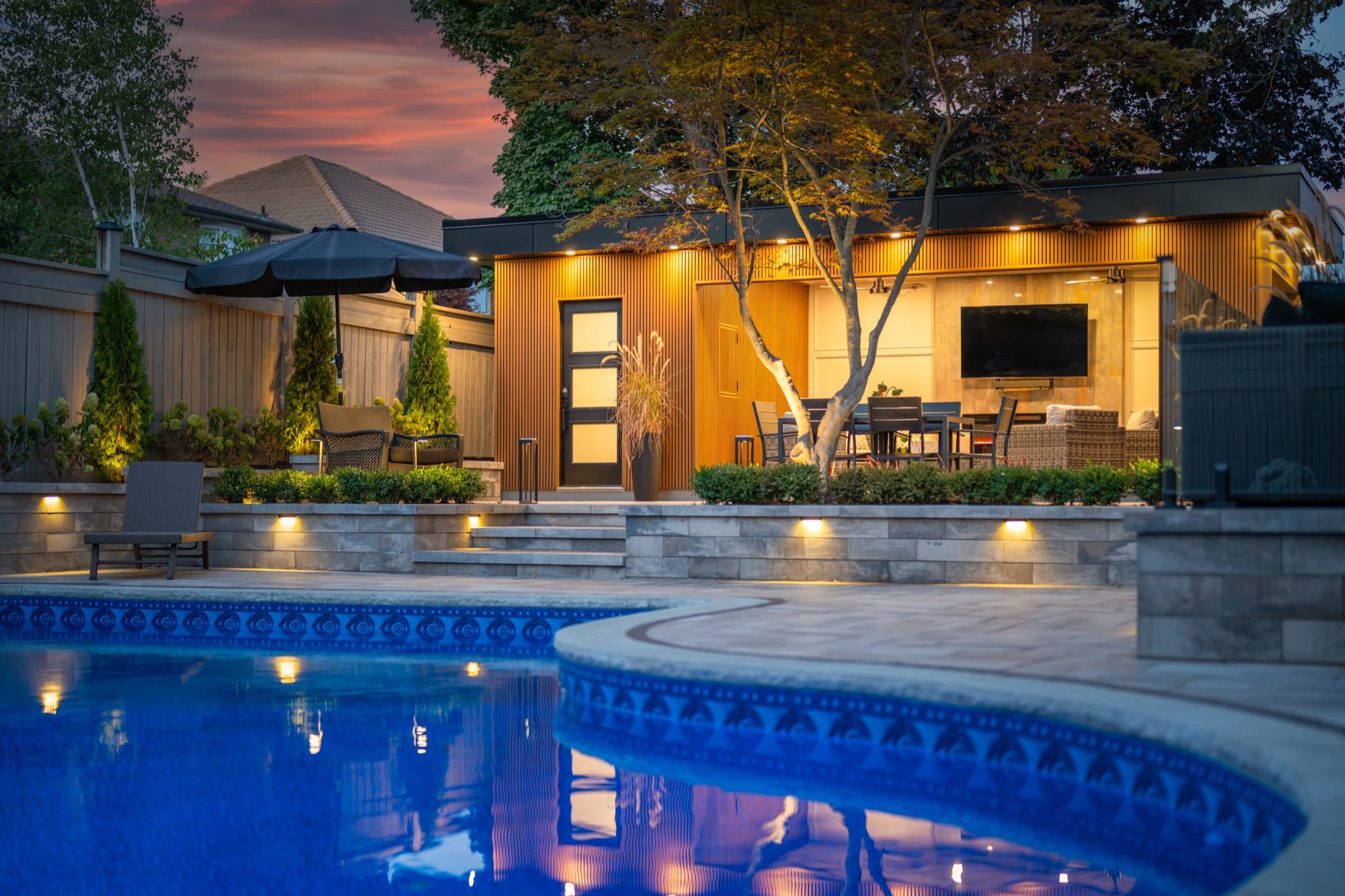 Coffered-Ceiling Poolside Cabana — 2.2