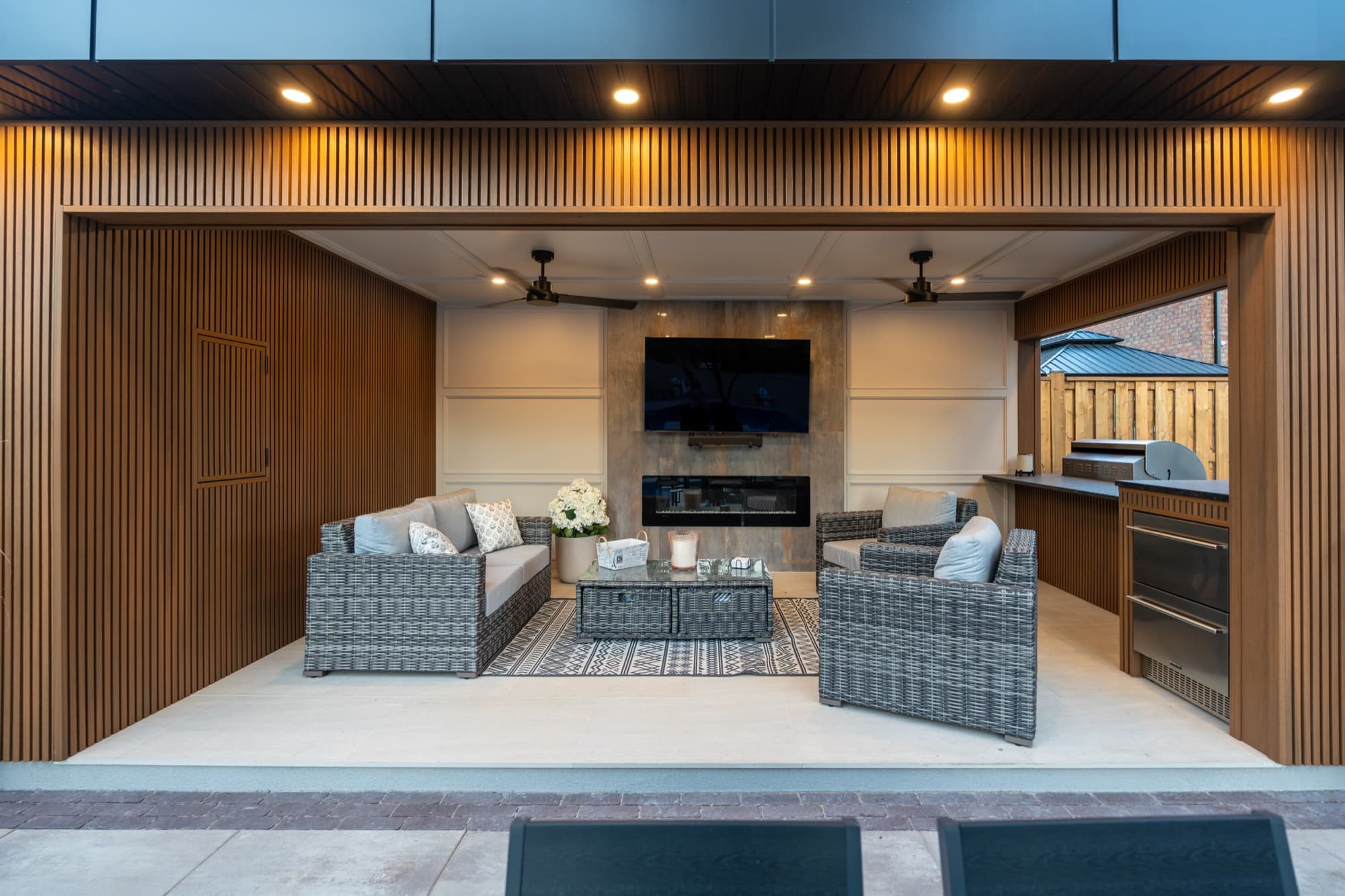 Coffered-Ceiling Poolside Cabana — 4.1