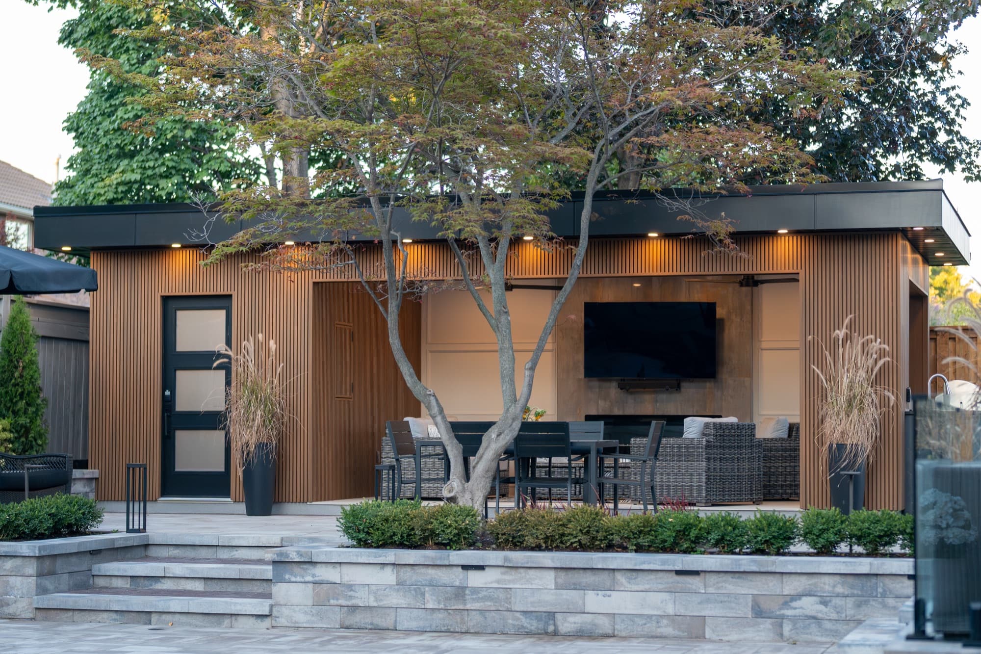 Coffered-Ceiling Poolside Cabana — 4.2